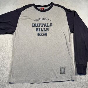 Vintage Y2K Buffalo Bills Reebok NFL Gridiron Classic Gray Long Sleeve Shirt XXL